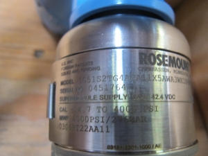 LOT TO INCLUDE: (1) ROSEMOUNT TRANSMITTER MODEL# 3051S2TG4A2A11X5AWA3WK1B4M5 (1) USER CONFIGURABLE BURST RATE, 2.4 GHZ DSSS, WIRELESS HART HOUSING/CONDUIT: WIRELESS PLANTWEB HOUSING, ALUMINUM, (1) CHASSIS, IO TYPE, 16 SLOT RTP2300 EXPANSION I/O KIND. 115/230 VAC, (1) HOUSING, STANDARD NEST KIND, STL MATERIAL, (2) GAUGES, FLOW TYPE, 6 INCH GAUGE FACE SIZE, 0-9000 GPM RANGE, 1/4" NPTF TOP AND BOTTOM CONNECTION. SWP 500 PSI, HOUSING SST BELLOWS SST, FILL ETHYLENE- GLYCOL & WATER, O-RINGS VITON DIFF. LOADING & HANDLING FEE $15-4142
